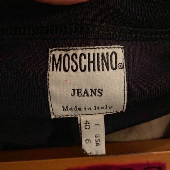 Vintage Y2K Moschino Jeans black long skirt long slit never worn s.40/6 Italy - Picture 9 of 11